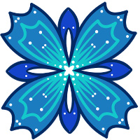 Blue Single Flower by Violet May Blue Single Flower by Violet May